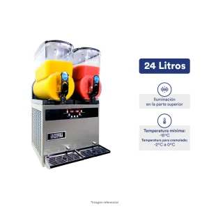 Máquina cremoladera con 2 tolvas de 24 litros
