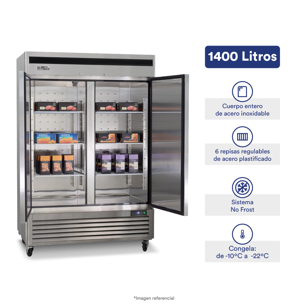 Armario frigorífico congelador Fan Cooling de 1400 litros - Imagen 2